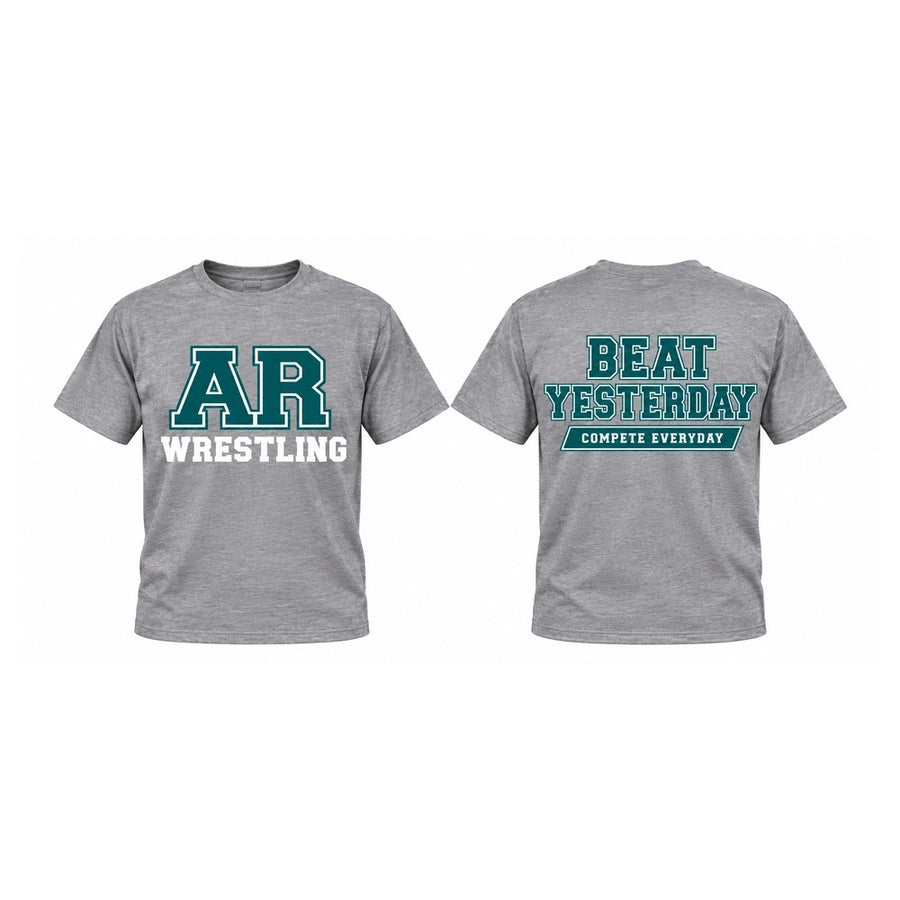 AR Grey Shirt Front and Back Prints